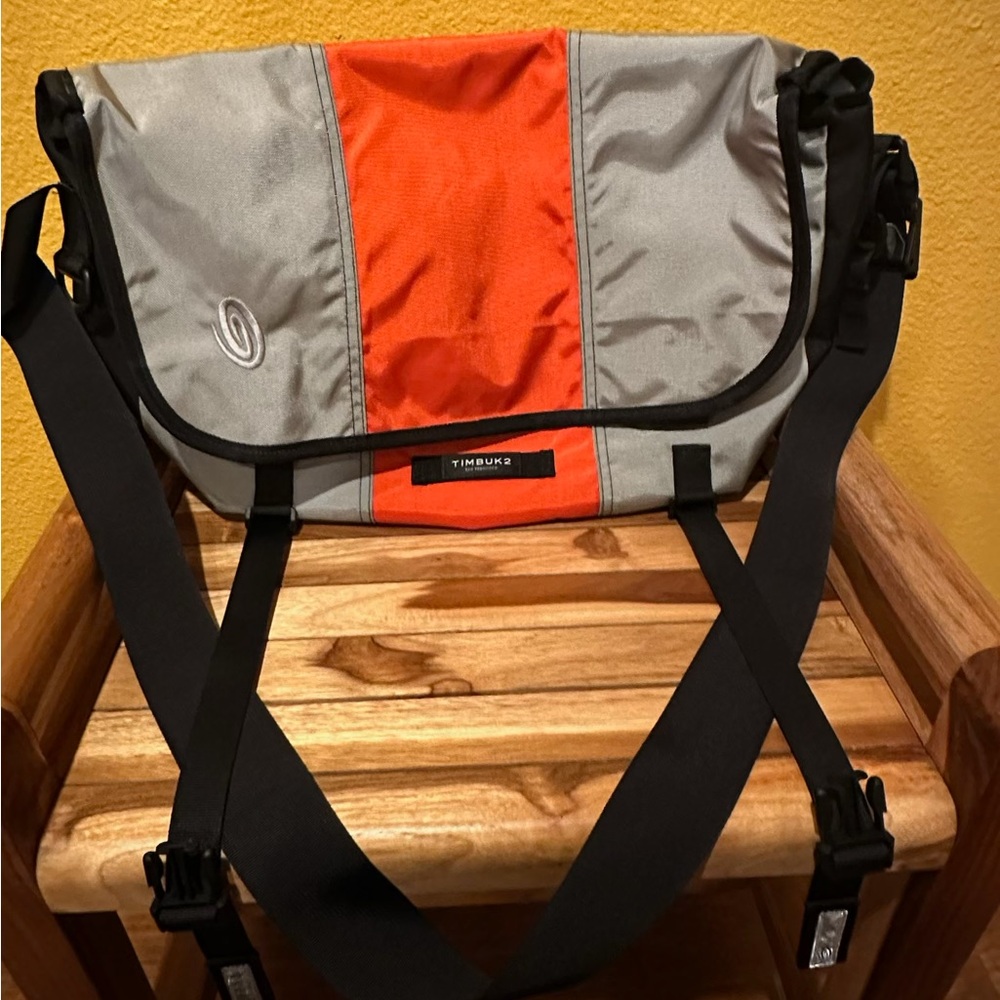 Timbuk2 Orange and Gray Messenger Bag